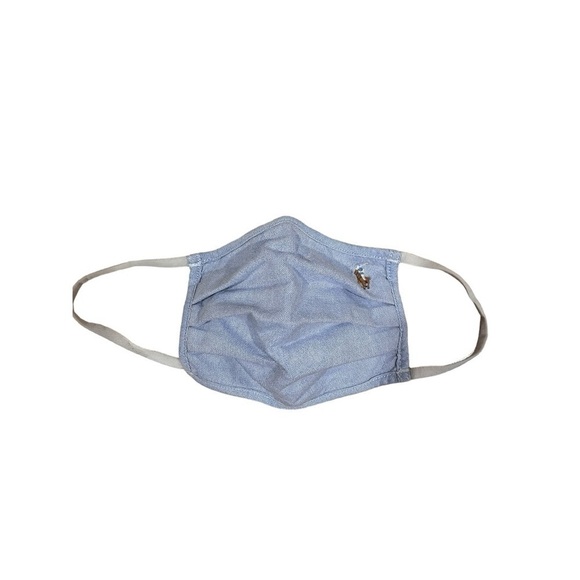 Ralph Lauren Oxford cotton light blue face mask M/L - Picture 1 of 2